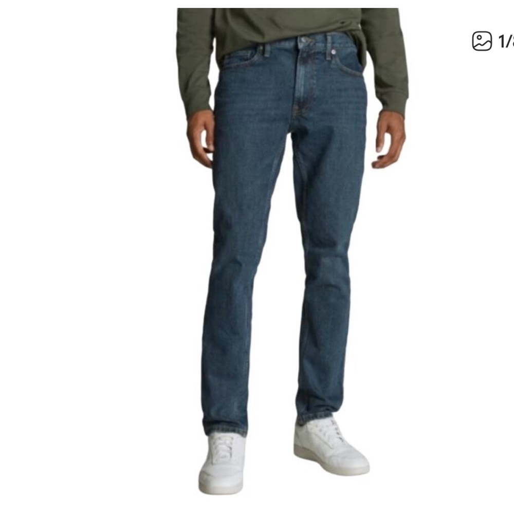 NWT EVERLANE The Slim Jean in Worn In Indigo Size 40 x 34 Big and Tall Jeans